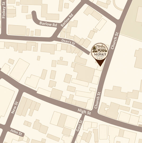 map The Monk's Cottage, Oakham